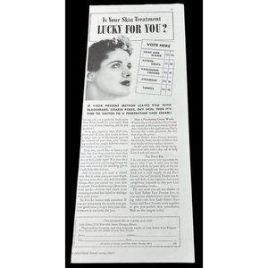 Lady Esther Face Cream 1938 Vintage Print Ad Skin Care Chicago Illinois
